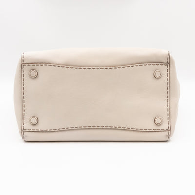 Galleria Hand Stitch Double Zip White Leather