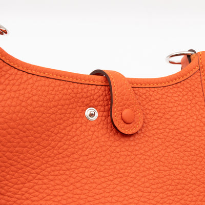 Evelyne 16 Mini Feu Orange Leather