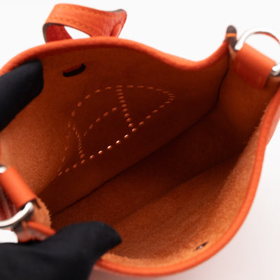Evelyne 16 Mini Feu Orange Leather