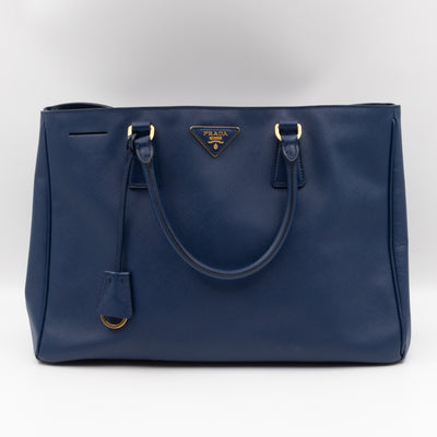 Galleria Tote Bag Blue Saffiano
