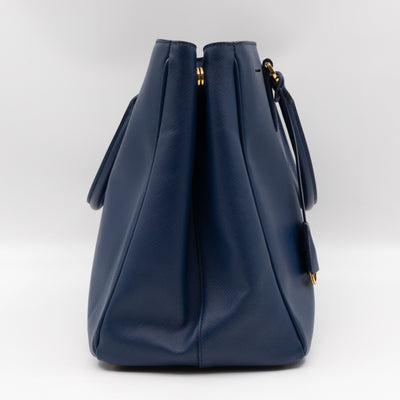 Galleria Tote Bag Blue Saffiano
