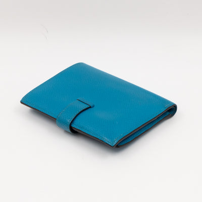 Bearn Compact Wallet Blue Leather
