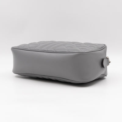 GG Marmont Small Deep Grey Matelasse Aria Leather