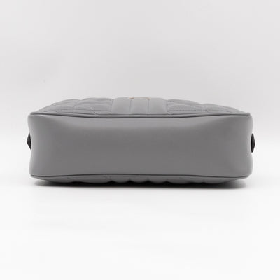 GG Marmont Small Deep Grey Matelasse Aria Leather