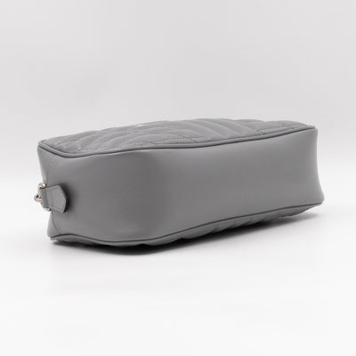 GG Marmont Small Deep Grey Matelasse Aria Leather