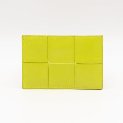 Cassette Credit Card Case Sherbet Intrecciato Leather