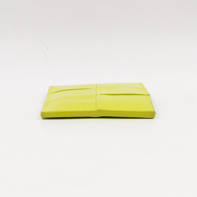 Cassette Credit Card Case Sherbet Intrecciato Leather
