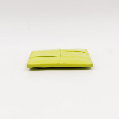 Cassette Credit Card Case Sherbet Intrecciato Leather