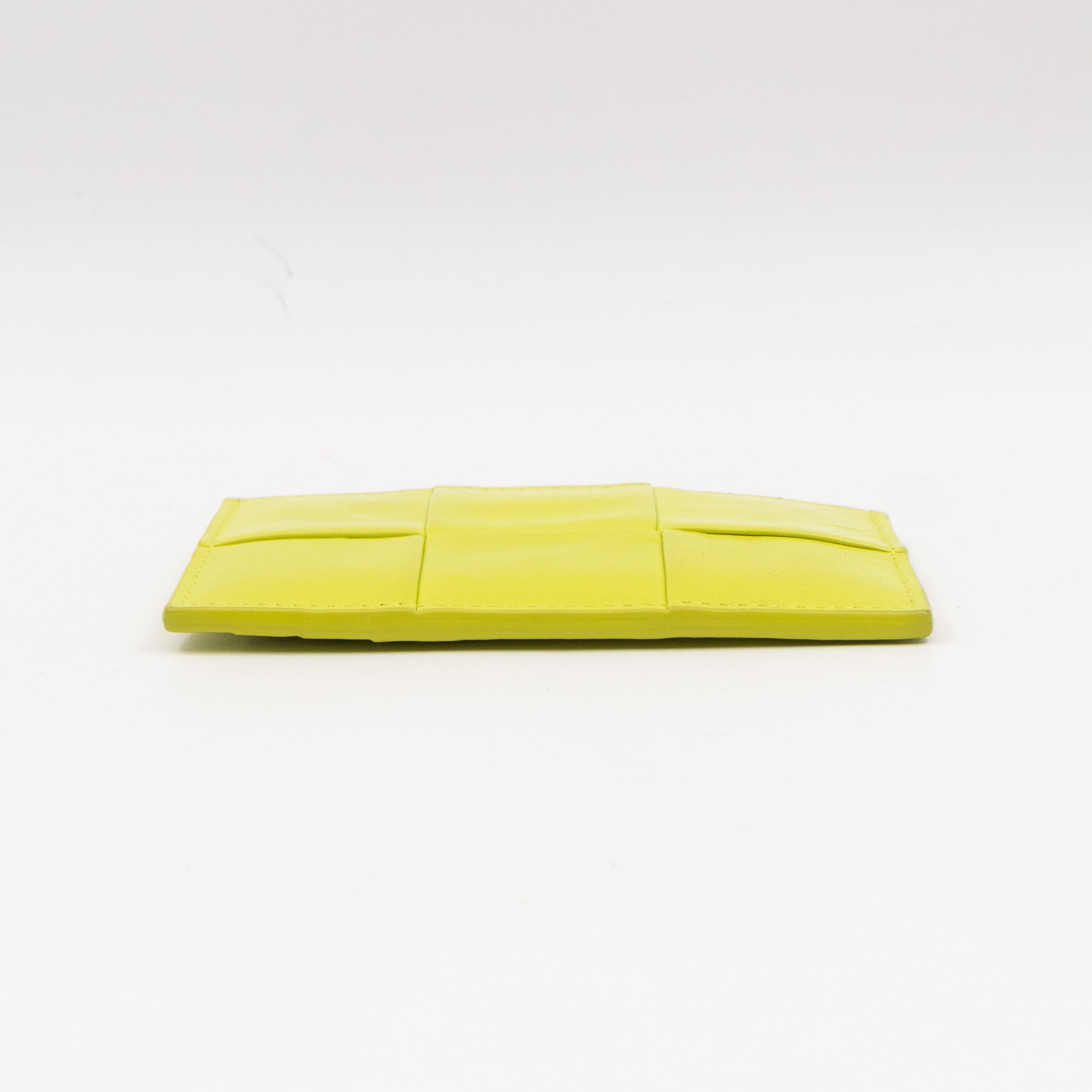 Cassette Credit Card Case Sherbet Intrecciato Leather