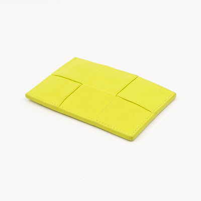 Cassette Credit Card Case Sherbet Intrecciato Leather