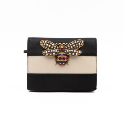 Queen Margaret Wallet Black & White Leather