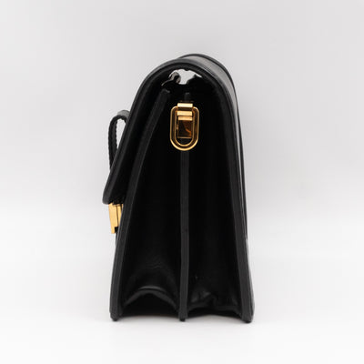 Dauphine MM Black Epi Leather