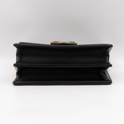 Dauphine MM Black Epi Leather