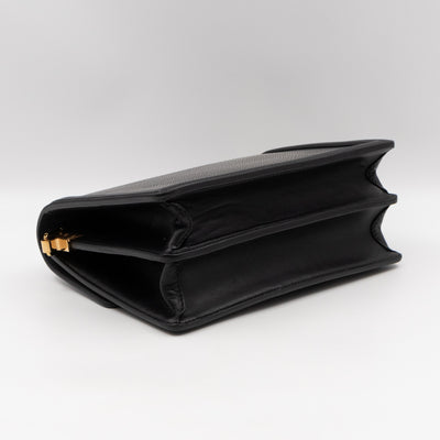 Dauphine MM Black Epi Leather