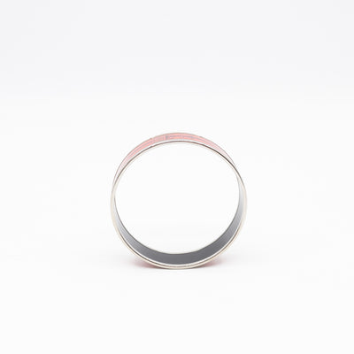 Enamel Printed Wide Nouveau Rocabar Bangle Bracelet Red