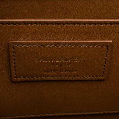 Kate Medium Tassel Brown Suede Leather Gold