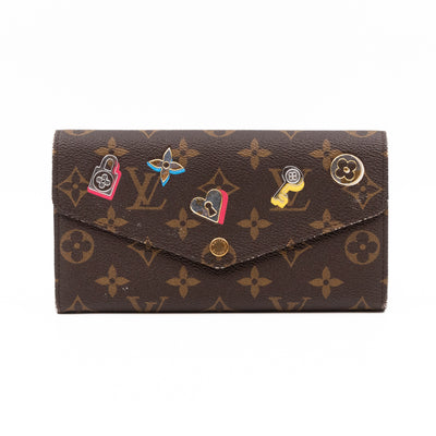 Sarah Wallet Monogram Love Lock