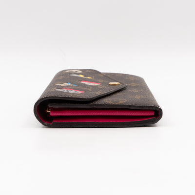 Sarah Wallet Monogram Love Lock