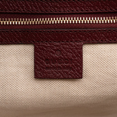 Bree Original Tote Medium GG Canvas Burgundy Leather