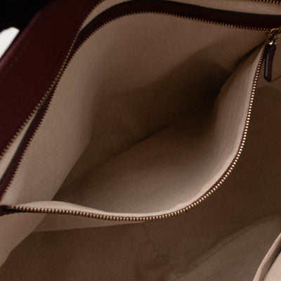 Bree Original Tote Medium GG Canvas Burgundy Leather