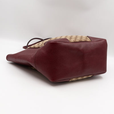 Bree Original Tote Medium GG Canvas Burgundy Leather