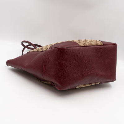 Bree Original Tote Medium GG Canvas Burgundy Leather