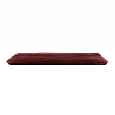 Courtney Fold-Over Clutch Burgundy Suede