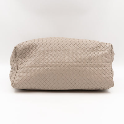 Sloane Hobo Bag Intrecciato Light Grey Leather