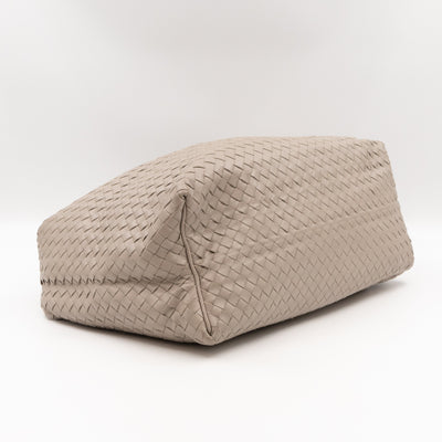 Sloane Hobo Bag Intrecciato Light Grey Leather