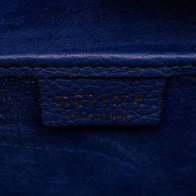Nano Luggage Blue Drummed Leather