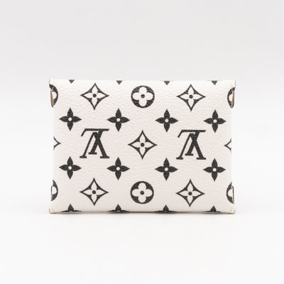 Kirigami Pochette Small White Black Monogram