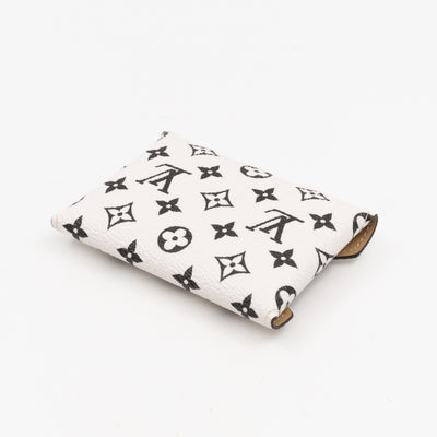 Kirigami Pochette Small White Black Monogram