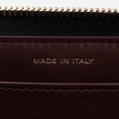 Zip Around Wallet Black Caviar Leather
