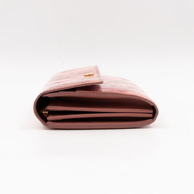 Sarah Wallet Monogram Rose Velours Vernis Ikat