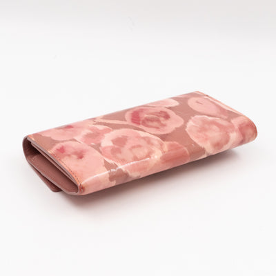 Sarah Wallet Monogram Rose Velours Vernis Ikat