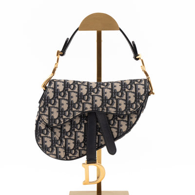 Mini Saddle Bag Blue Dior Oblique Jacquard