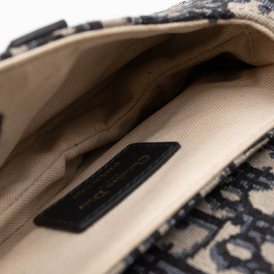Mini Saddle Bag Blue Dior Oblique Jacquard