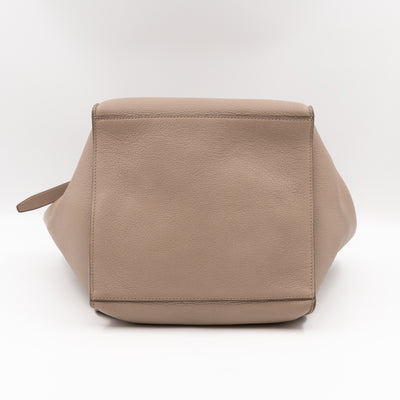 Big Bag Small Light Taupe Supple Grained Calfskin