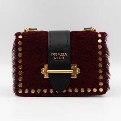 Cahier Calf Hair Calfskin Granato Black & Gold
