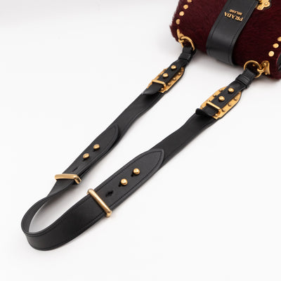 Cahier Calf Hair Calfskin Granato Black & Gold