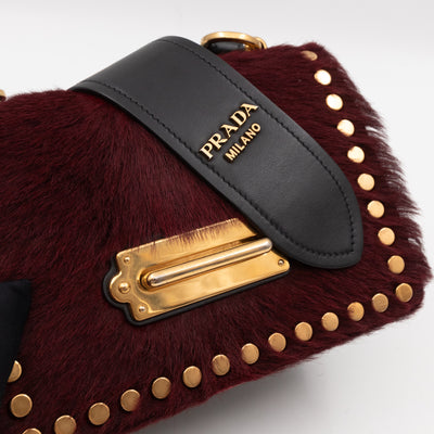 Cahier Calf Hair Calfskin Granato Black & Gold