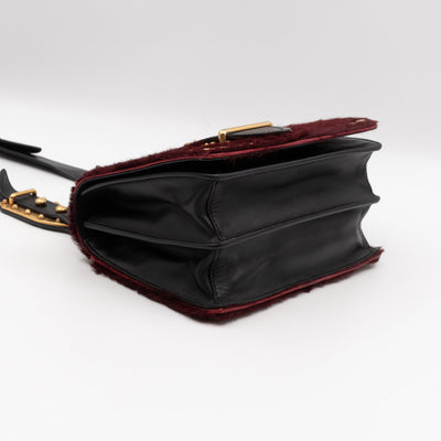 Cahier Calf Hair Calfskin Granato Black & Gold