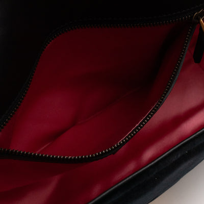 GG Marmont Small Flap Bag Black Velvet Crystals