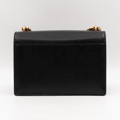 Sunset Medium Black Coated-Bark Leather
