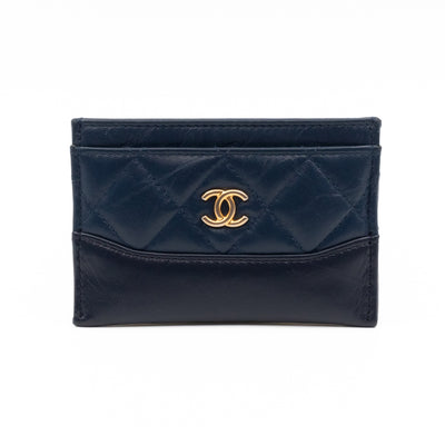 Gabrielle Card Holder Blue Leather