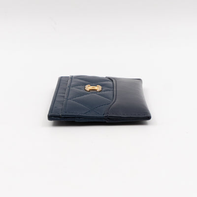 Gabrielle Card Holder Blue Leather
