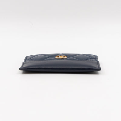 Gabrielle Card Holder Blue Leather