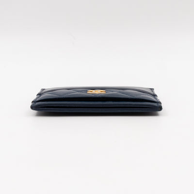 Gabrielle Card Holder Blue Leather