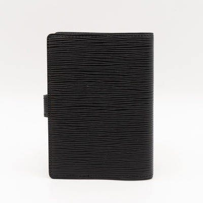 Small Ring Agenda Cover Black Epi