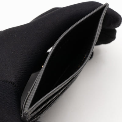 YSL Card Holder Grey Leather